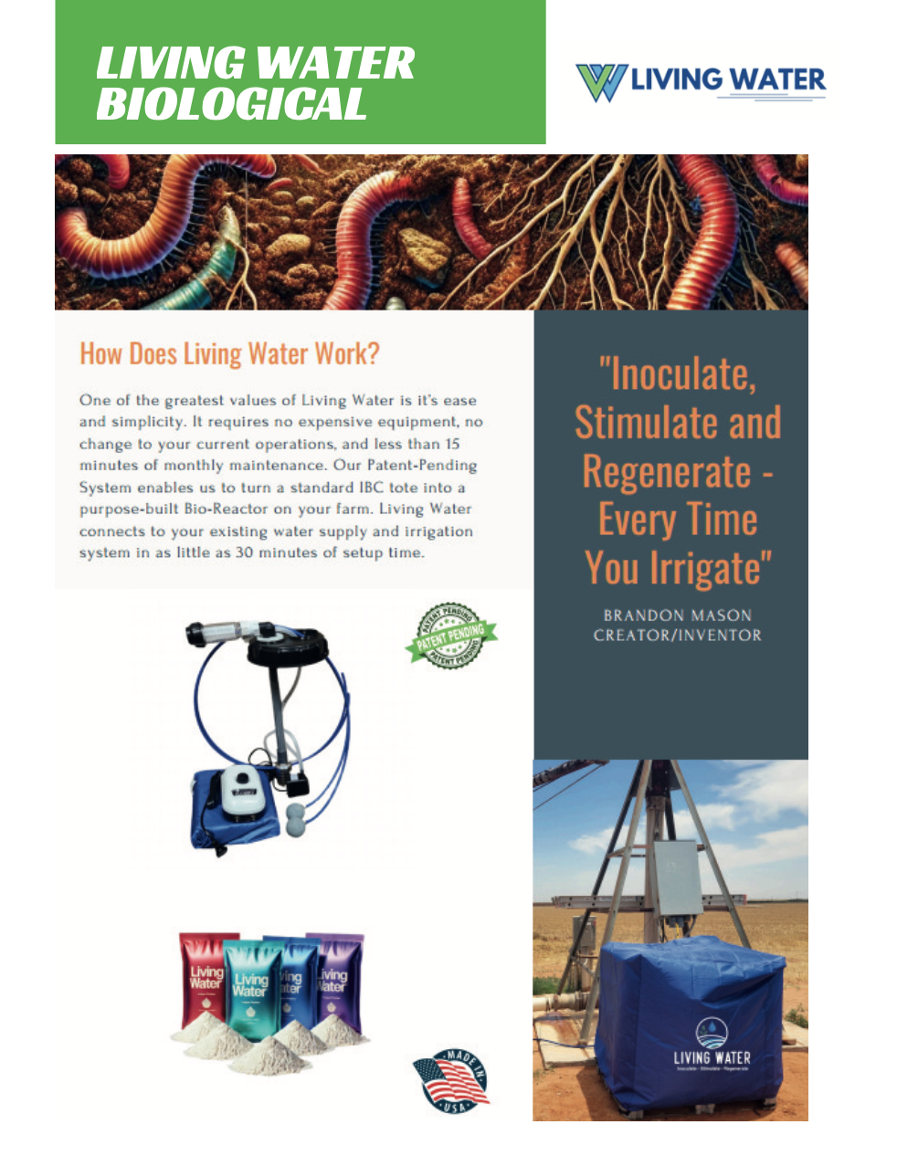 Living water biological details